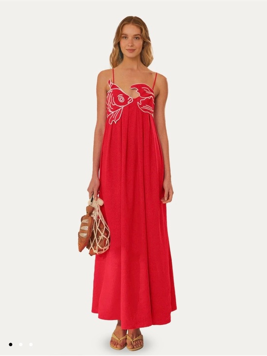 FARM Rio Dresses & Skirts - Farm Rio Embroidered Fish Maxi Dress
